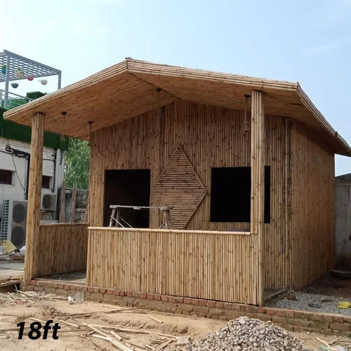 Bamboo Gazebo - Durable Wooden Bamboo, Brown | Rustic Design, Ventilated Interior, Weather Resistant, Quick Assembly, Flexible Framework