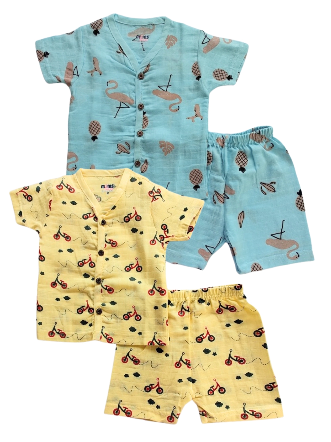Cotton Muslin Baby Boy & Girl Half Sleeve Coord Set - Age Group: 0-2