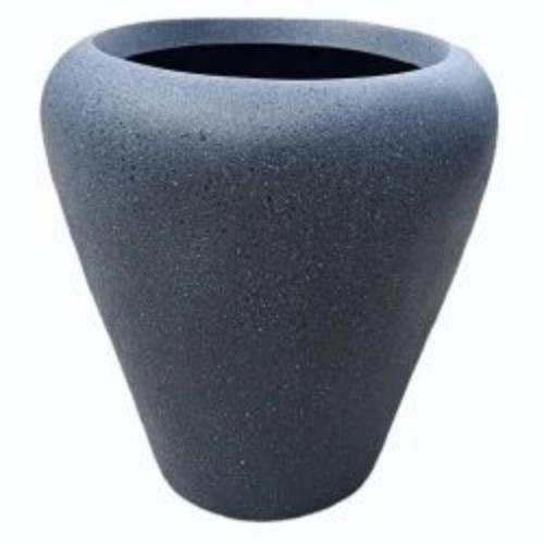 Frp Flower Pot - FRP 18 Inch Dark Grey, Apple Shape | Floor Mounted, Fiberglass, Garden Use