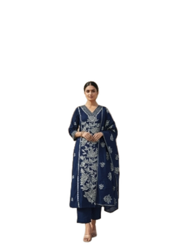 Jaipuri Kurtis - Embroidered Long Sleeve, Multi-color, Anti Wrinkle, Quick Dry