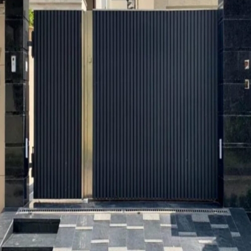 Aluminium Sliding Gate - MS Material, Blue, Sliding | Corrosion Resistant, Rust Proof, Durable