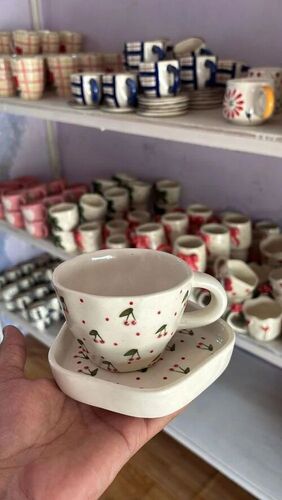 Ceramic Cup Plate - Size: 250 Ml