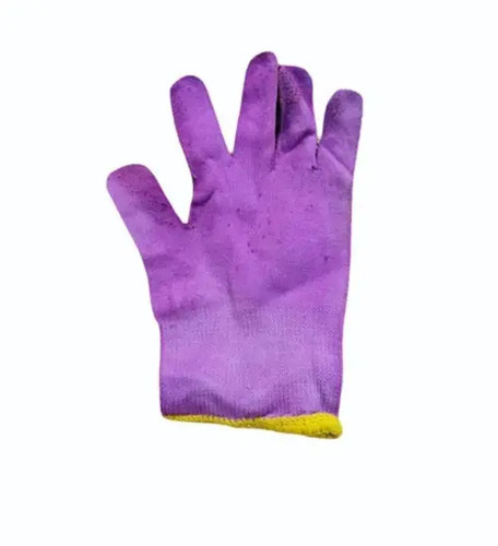 Hand Gloves - Durable Lightweight Fabric, Purple | Cool Dry, Interlock Lining, Knit Wrist, Washable, Full Finger Design