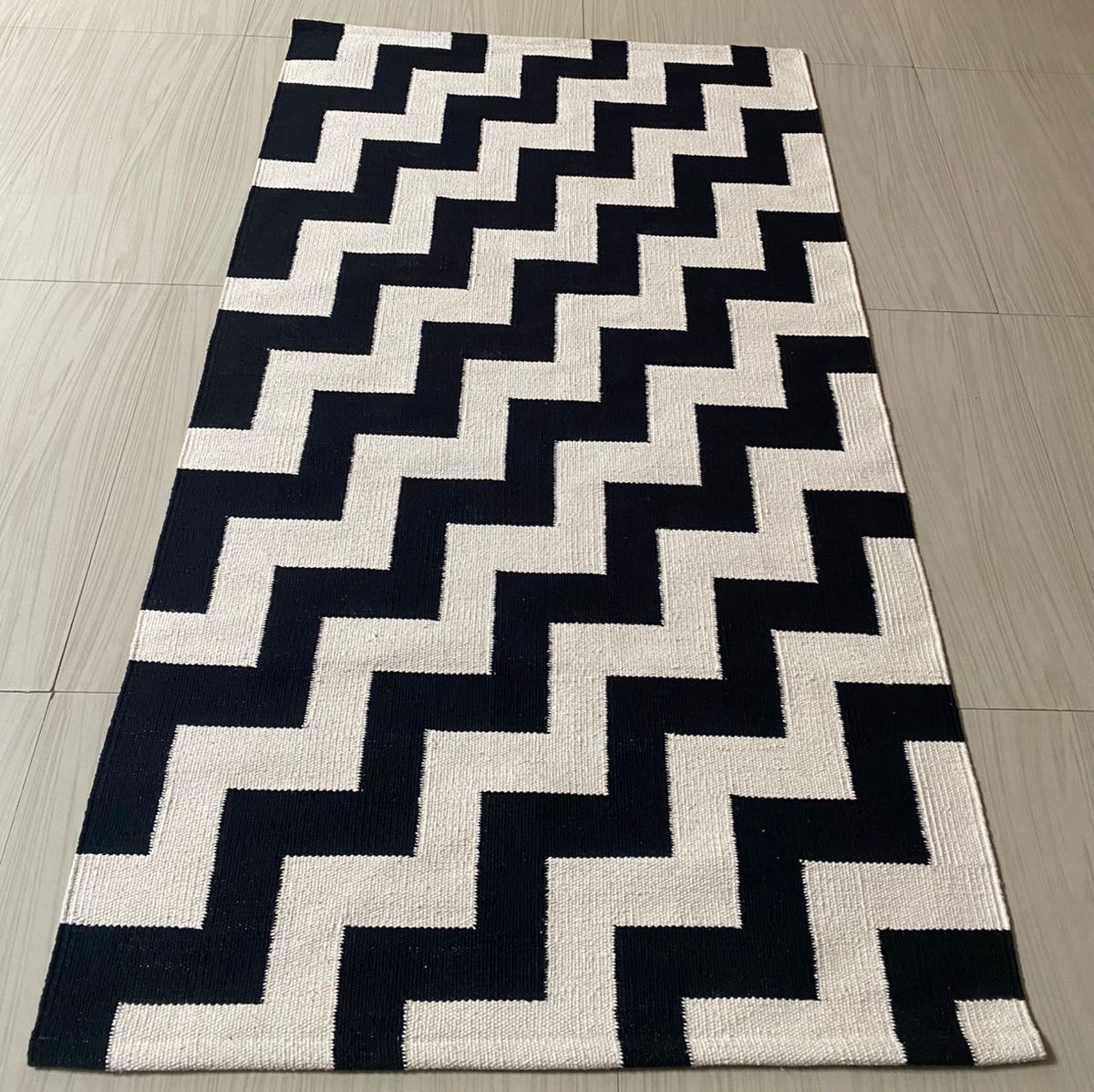 Handwoven Cotton Flat Weave Rug