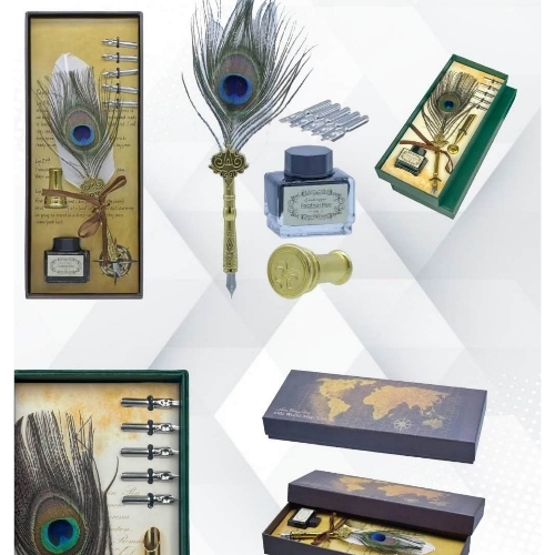 Pen Set And Diary - Rectangular Shape, Multi Color | Durable, Very Good Quality, Standard Size, Home Use