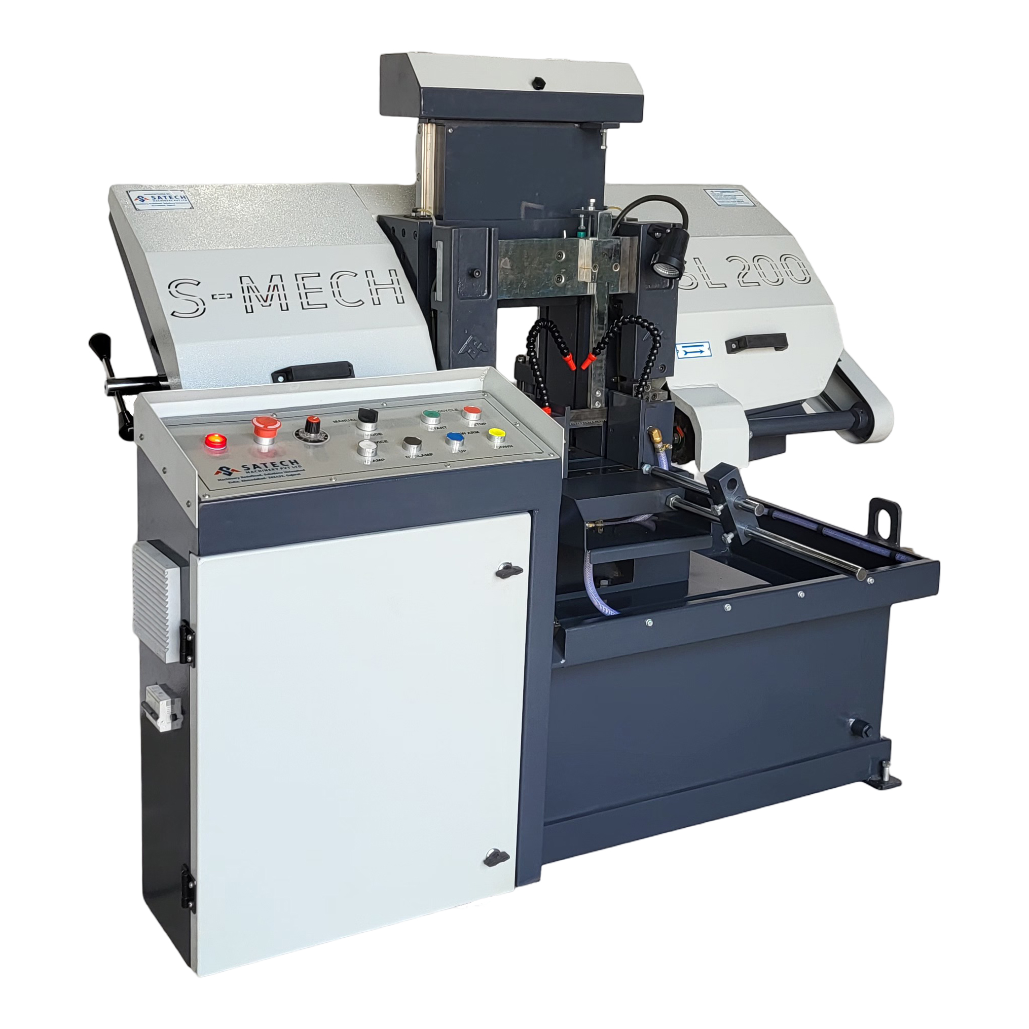 S-Mech Semi-Automatic Double Column Bandsaw Machine Ssl200 - BladeÂ Size: 3000 X 27 X 0.9