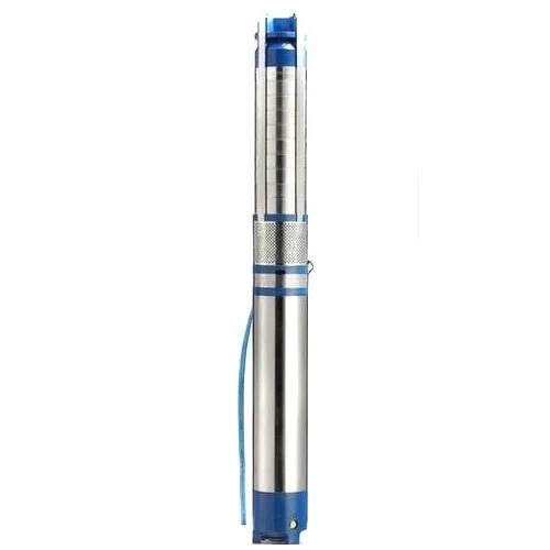 V4 Bore Well Submersible Pump - Silver Single-Stage 3 HP 280 V 150 LPM | Electric Single Phase Industrial Use