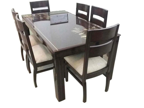 Wooden Six Seater Dining Table Set - Application: Home
