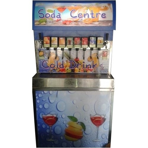 8 Flavour Soda Fountain Machine - Stainless Steel, Silver | Corrosion Resistance, Rust Proof, Durable