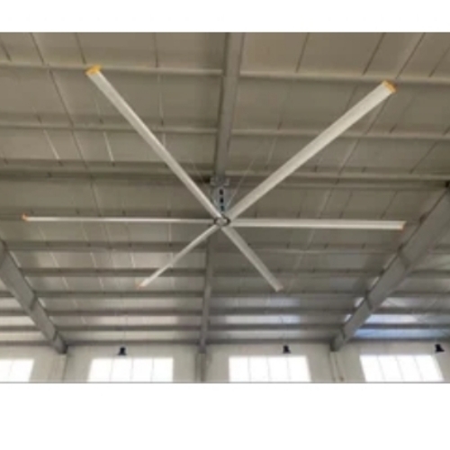 High Volume Low Speed Fan - Aluminium, 1400 mm Sweep, White | Ceiling Mounted, 6 Blades, Electrical Power