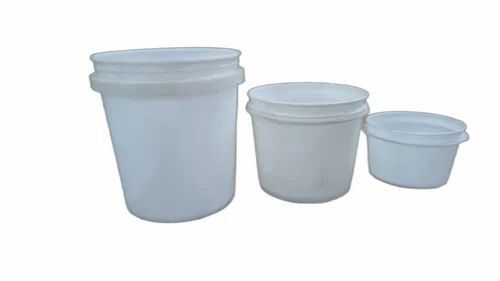 White Paint Bucket - Polypropylene 1L, White, Round | Durable, Leak Proof, UV Resistant, Heat Resistant, Fine Finished