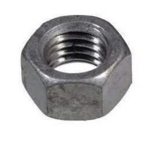 Metal Nut - Powder Coated Hexagonal Surface, Silver | Strong, All Size, Industrial Use