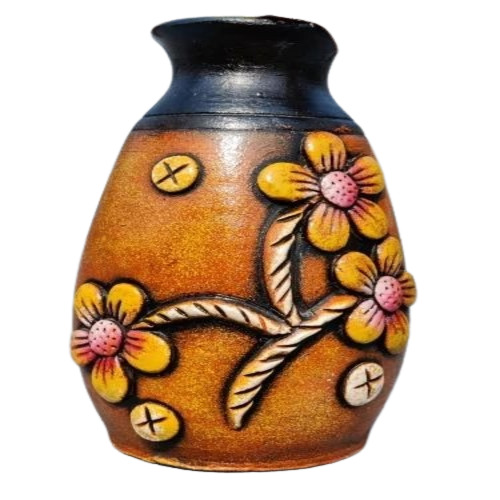 Terracotta Pot With Different Faces - Terracotta, Customize Size, Multicolor | Good Quality, Hand Building