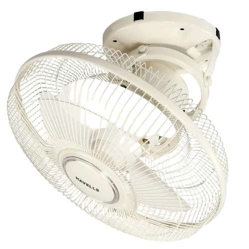 Ceiling Mounting Fan - Metal 9 Inch White 80W 300 RPM | 3 Blades Plastic Blades Electric Powered