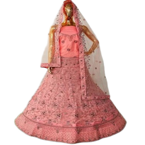 Designer Net Lehenga Choli - Net Fabric, Sizes S-XXL, Pink, Machine Made | Anti Wrinkle, Breathable, Fine Finish, Dry Clean Only
