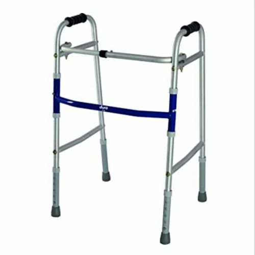 Dura Lite Patient Walker - Steel, Standard Size, Silver | Comfortable, Portable, Hospital Use, 1 Year Warranty