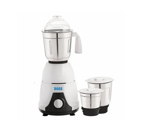 Electric Domestic Mixer Grinder - Metal Plastic White Blue 550W 3 Jars 220V