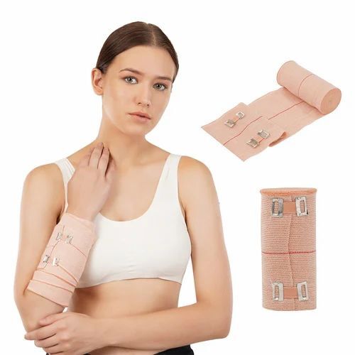 Gsm Crepe Bandage (10cm) - Cotton, 10cm, Brown | Comfortable, Skin Friendly, Portable Roll