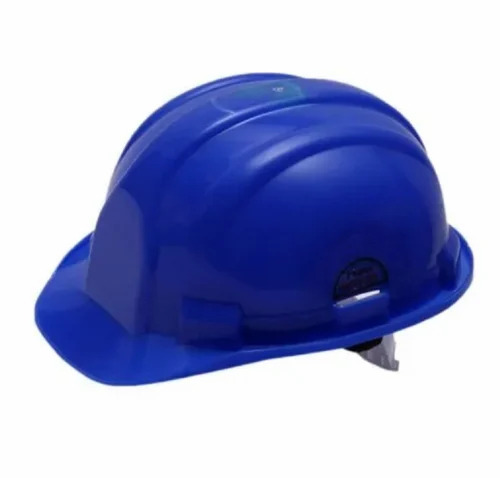 Hdpe Safety Helmet - Pvc Material 28x20x15 cm Blue | Open Face Helmet Durable Workplace Use 6 Month Warranty