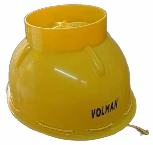 Loader Safety Helmet - PVC, Standard Size, Yellow | Open Face, Workplace Usage, Durable, Fine Finished