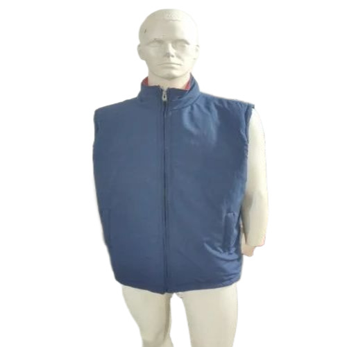 Men Plain Sleeveless Jacket