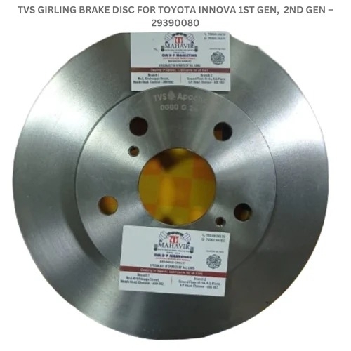 TVS GIRLING BRAKE DISC FOR TOYOTA INNOVA 1ST GEN, INNOVA 2ND GEN 29390080