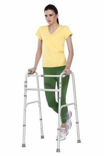 Tynor Walker - Steel Standard Gray, Portable | Comfortable, Hospital Use, 1 Year Warranty