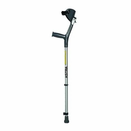 Visco Elbow Crutches - Steel, Standard, Silver | Comfortable, Portable, Hospital Use, 1 Year Warranty