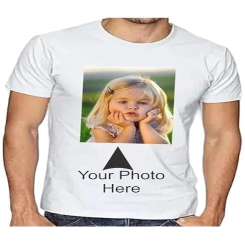 White Printed Men T Shirt - Cotton, L-XXL, White | O-Neck, Half Sleeves, Comfortable Casual Wear