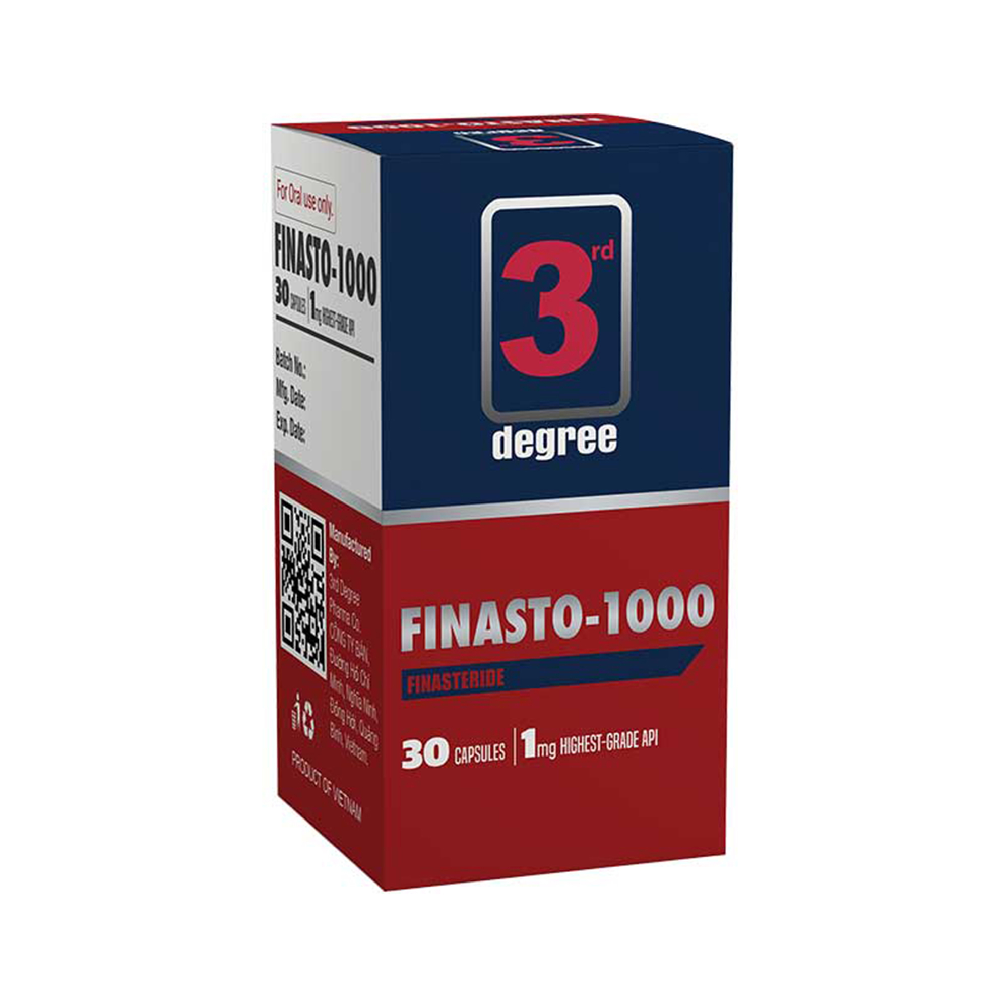 3rd Degree Finasto-1000, 30 Capsules