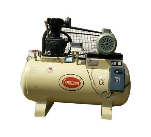 AC-RM10 Reciprocating Air Compressors - Yellow Black, 220V Electric | Single Stage, Lubricated, Industrial Use