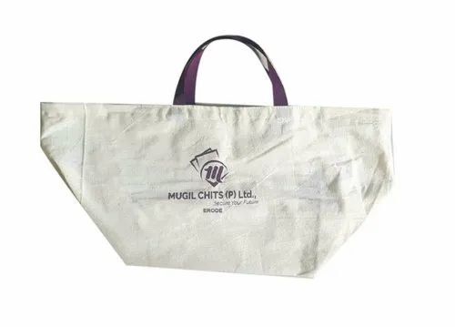 Cotton Cake Bag - Cotton Fabric, Customized Size, White | 5 Kg Capacity, Handled, Printed Pattern, Open Closure
