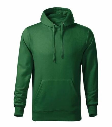 Men Dark Green Cotton Hoodie