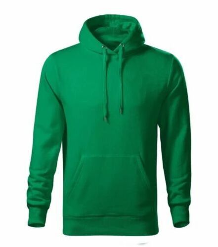 Men Green Cotton Hoodie