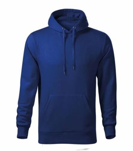 Men Royal Blue Cotton Pullover Hoodie - Regular Fit, Full Sleeves, 320 GSM | Breathable, Anti UV, Quick Dry, Machine Washable