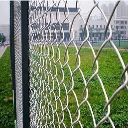 Fencing Jali Mesh - Stainless Steel 10 Ft Height 300m Length Silver Easily Assembled Safety Mesh