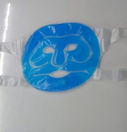 Gel Filled Blue Face Mask - Standard Size, Blue, Eco Friendly Box | Skin Friendly, Multiple Use, Clinic Hospital Home