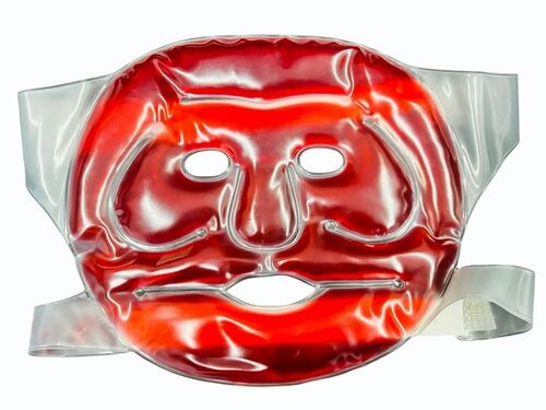 Gel Filled Face Mask - Gel, Standard Size, Red | Skin Friendly, Multiple Use, Eco Friendly Box