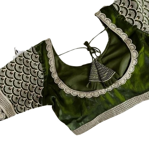 Ladies Green Fancy Blouse