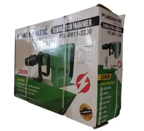 PTC-DH11-2200 Demolition Hammer - ABS and MS, 2200W, 220V, 50Hz, Variable Speed | Industrial Use, Electric, Easy to Use