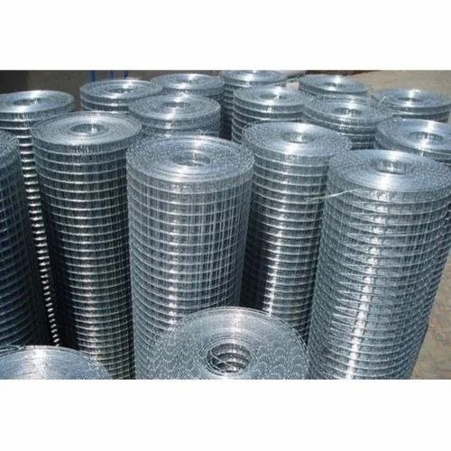 Stainless Steel Welded Wire Mesh - Stainless Steel, 4 mm Thick, Polished Silver Finish