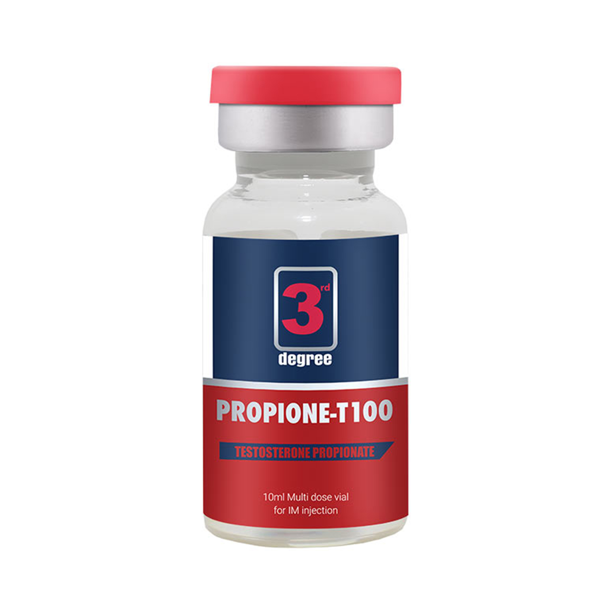 3 Rd Degree Test Prop, 100 Mg - 10ml Red Silver, Injectible Rapid Absorption | Strength, Muscle Development, Quick Onset
