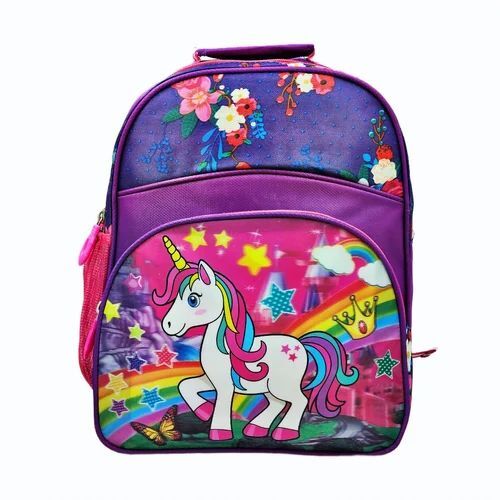 Girls Polyester Printed School Bag