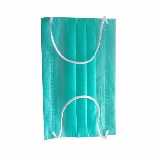 Green 3 Ply Disposable Non Woven Face