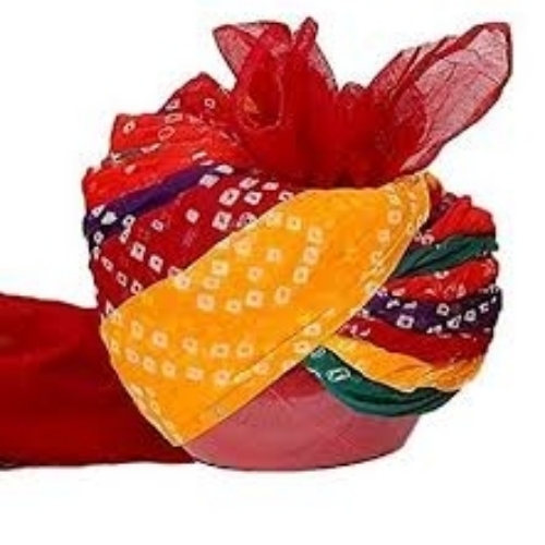 Indian Turban Safa - Multi Color, Free Size | Comfortable Fit, Adjustable Size, Soft Texture, Long Length, Decorative Design, Festive Wedding Wear