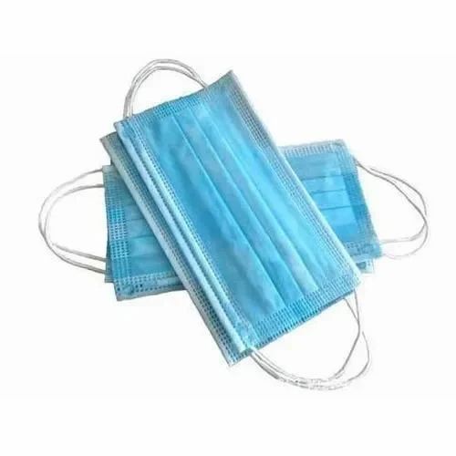 Melt Blown 3 Ply Face Mask - Blue, Standard Size | Skin Friendly, Comfortable, Eco Friendly, Single Use