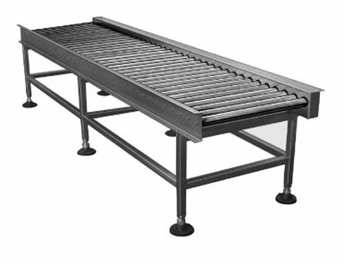 Packing Conveyor - Stainless Steel 2500kg Capacity 10 Feet, Silver Industrial Finish