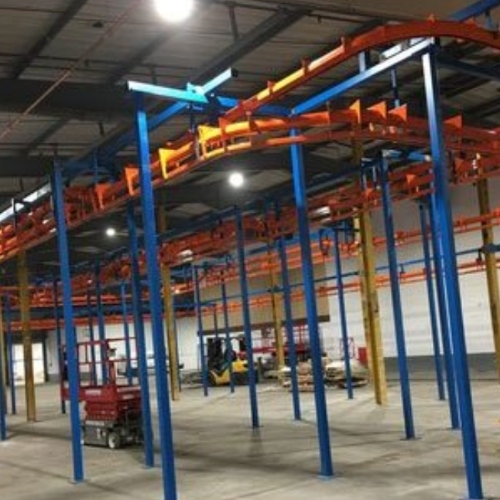 Paint Industries Overhead Conveyor - Mild Steel, 100-150 Kg/Ft, Multi Color | Durable, Polished Finish, Automatic