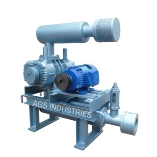 Twin Lobe Air Cooled Blower - Metal, Blue, 220-300 Volt | High Efficiency, Durable, Low Noise, Vibration Resistant