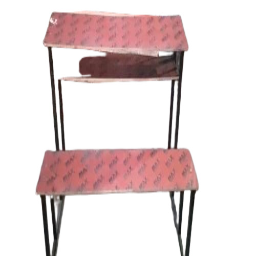 Student School Bench - Wood and Iron Metal, Brown, Polished Finish | Durable, Easy to Clean, Termite Proof, Lightweight, Washable